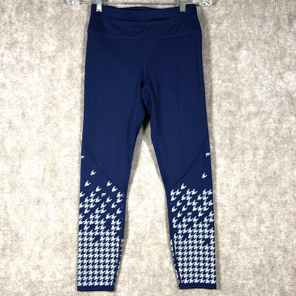 Fabletics Leggings Womens XSmall Mid Rise‎ UltraCool Reflective 7/8 Blue Jogging